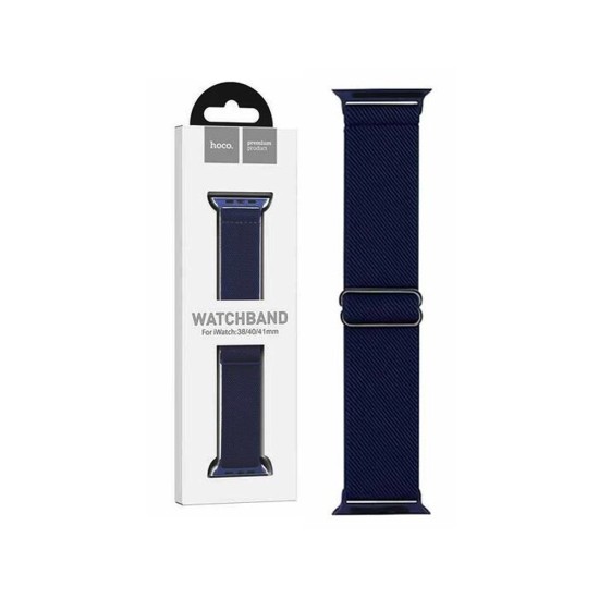 Hoco Elastic Strap for iWatch  WA04 38/40/41mm Deep Blue